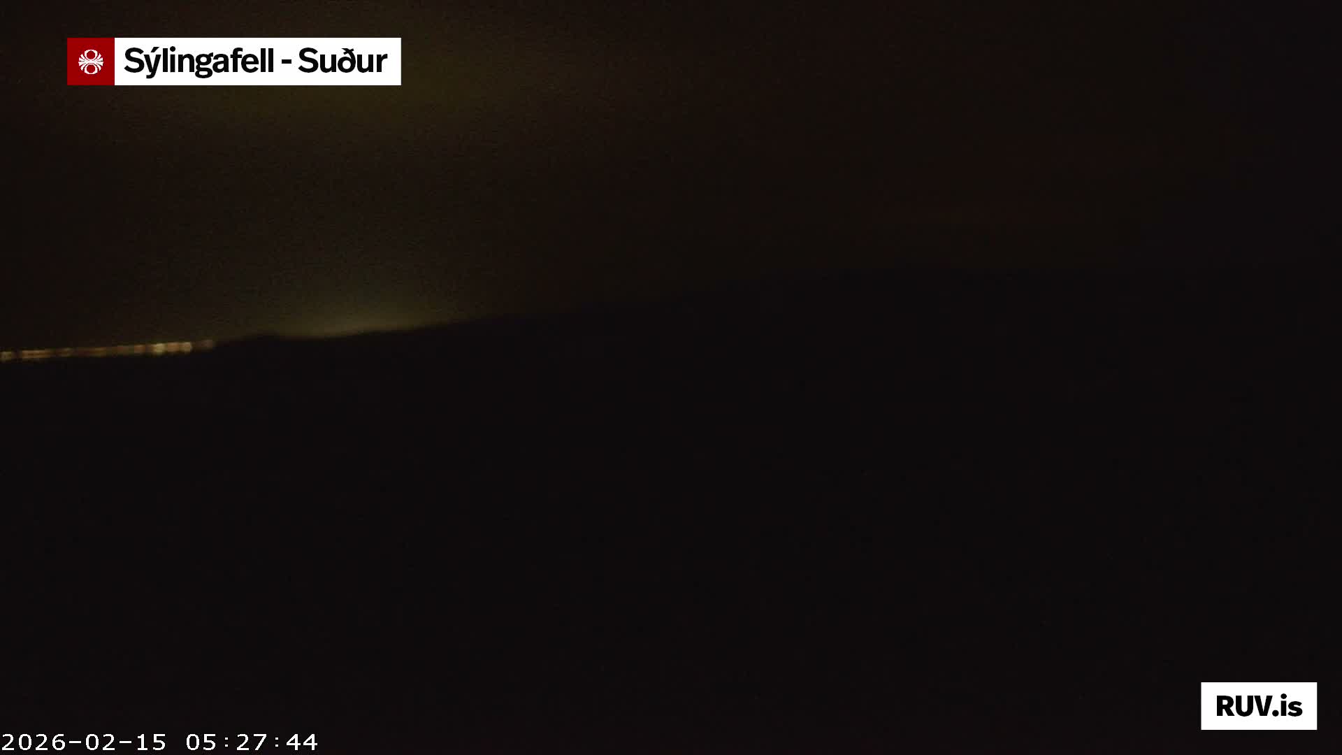 Sýlingarfell Tuya Volcano towards South & Grindavik City Silhouette PTZ Live Cam - Grindavik, Grindavikurbaer (Grindavíkurbær), Southern Peninsula (Suðurnes), Iceland