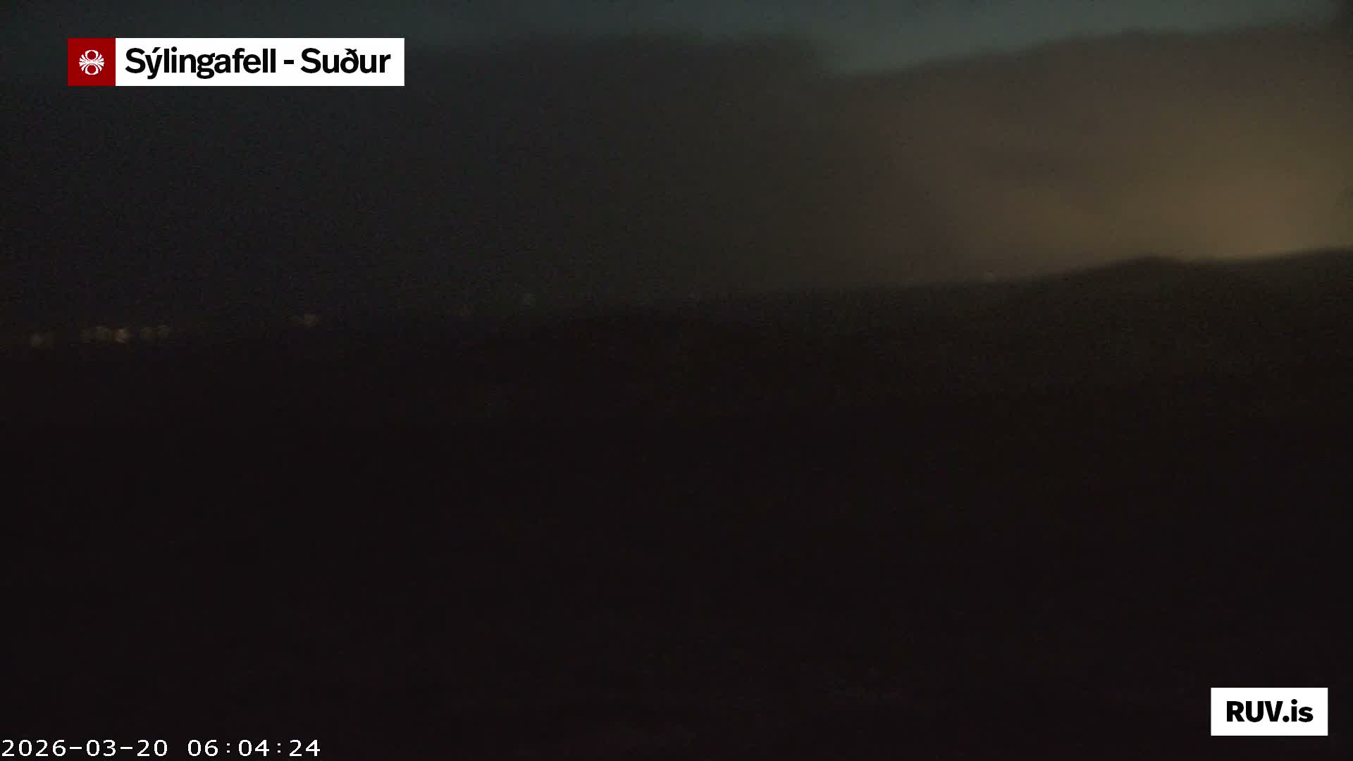 Sýlingarfell Tuya Volcano towards South & Grindavik City Silhouette PTZ Live Cam - Grindavik, Grindavikurbaer (Grindavíkurbær), Southern Peninsula (Suðurnes), Iceland