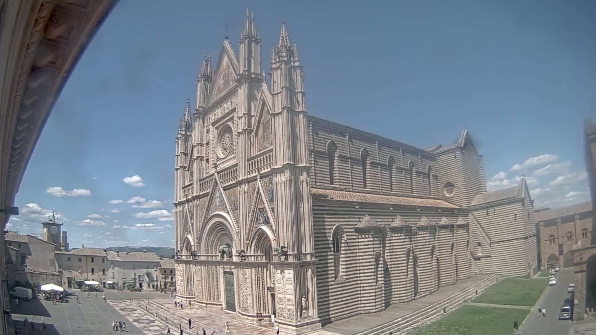 Orvieto Cathedral  Piazza Duomo Square Live Cam - Terni, Umbria, Italy