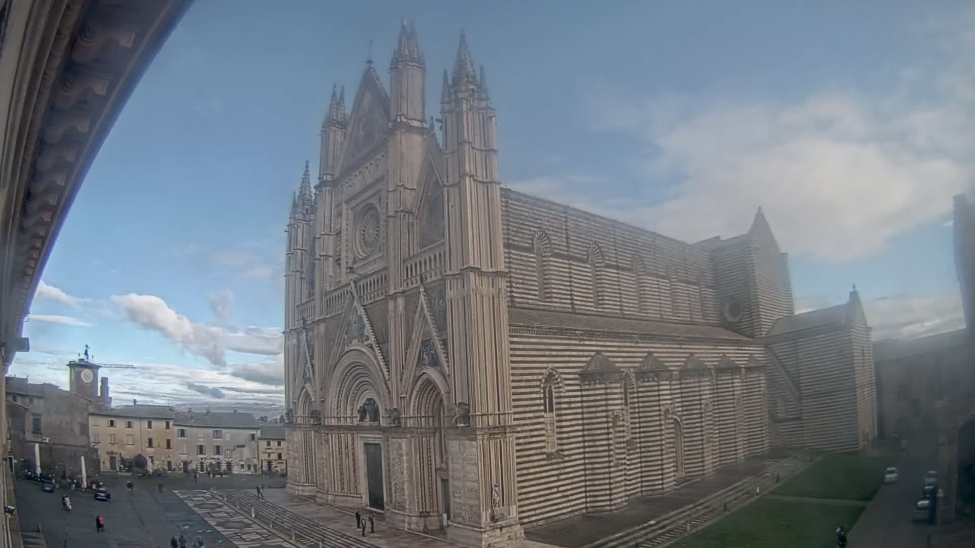 Orvieto Cathedral  Piazza Duomo Square Live Cam - Terni, Umbria, Italy