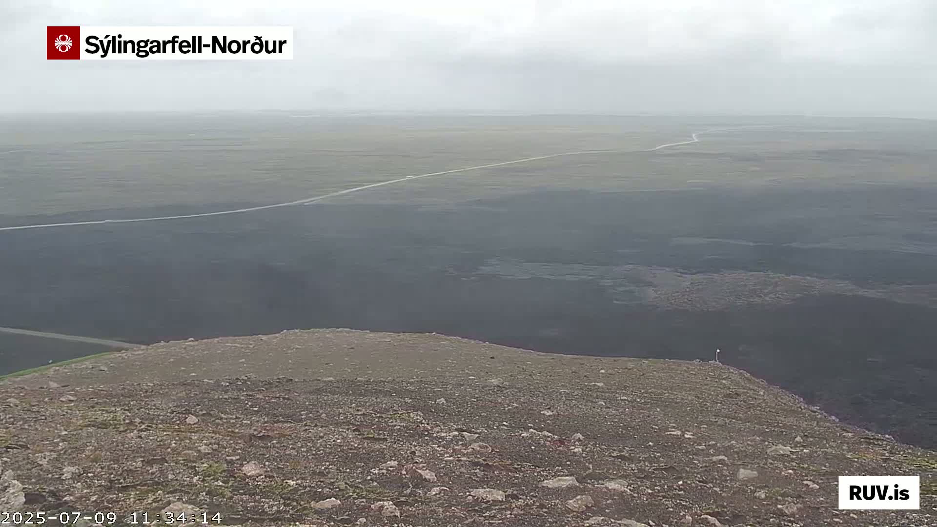 Sýlingarfell Tuya Volcano towards North PTZ Live Cam - Grindavik, Grindavikurbaer (Grindavíkurbær), Southern Peninsula (Suðurnes), Iceland