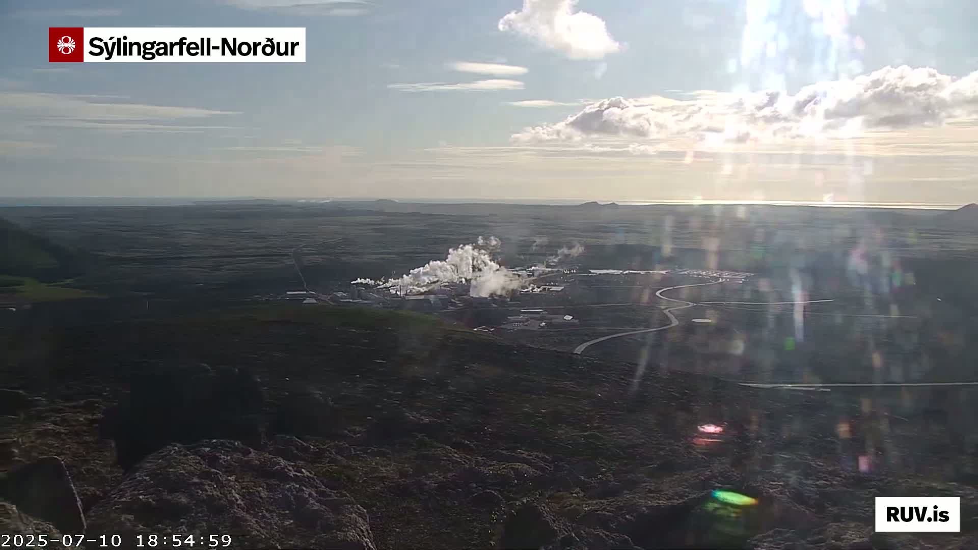 Sýlingarfell Tuya Volcano towards North PTZ Live Cam - Grindavik, Grindavikurbaer (Grindavíkurbær), Southern Peninsula (Suðurnes), Iceland