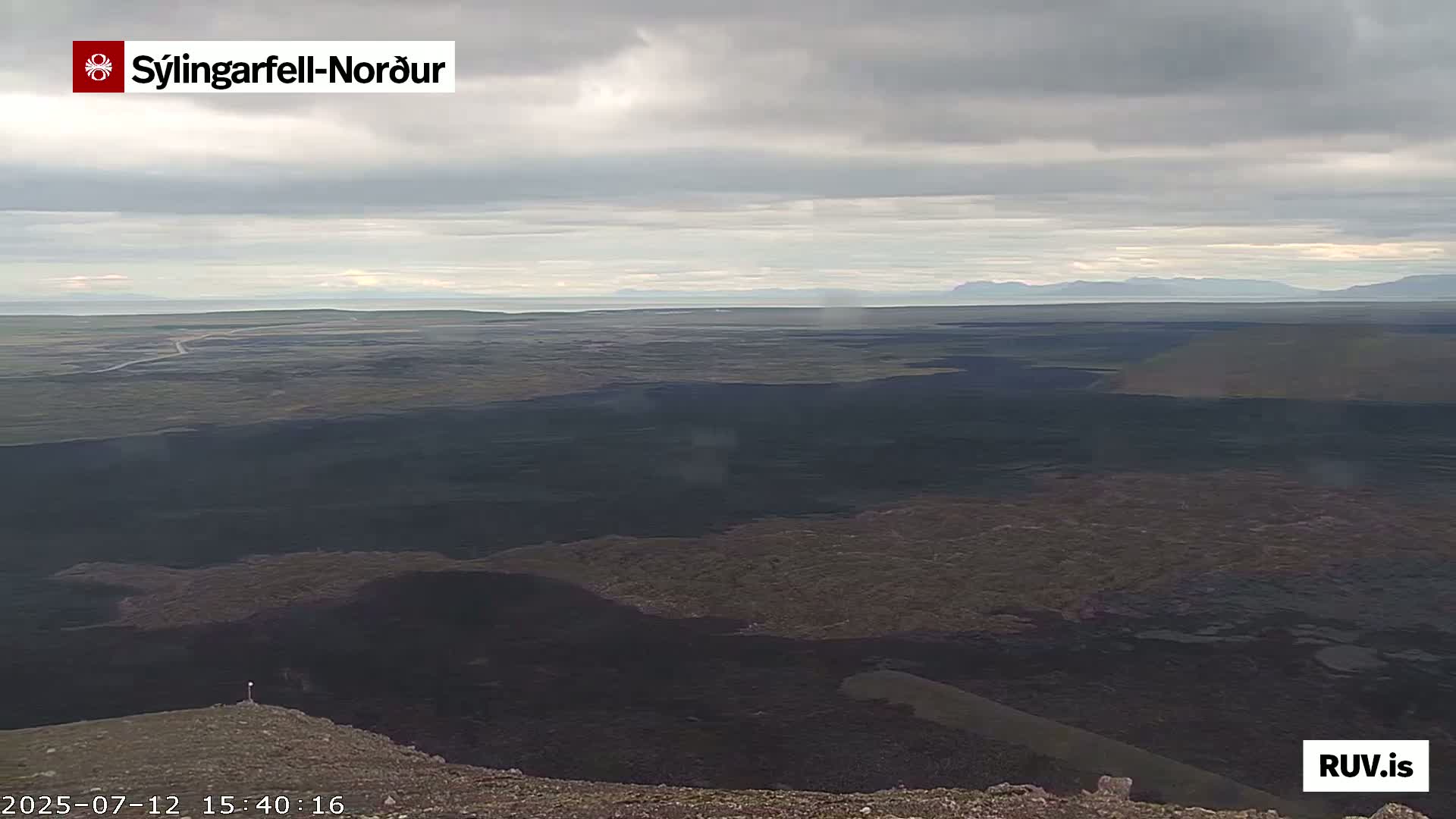 Sýlingarfell Tuya Volcano towards North PTZ Live Cam - Grindavik, Grindavikurbaer (Grindavíkurbær), Southern Peninsula (Suðurnes), Iceland