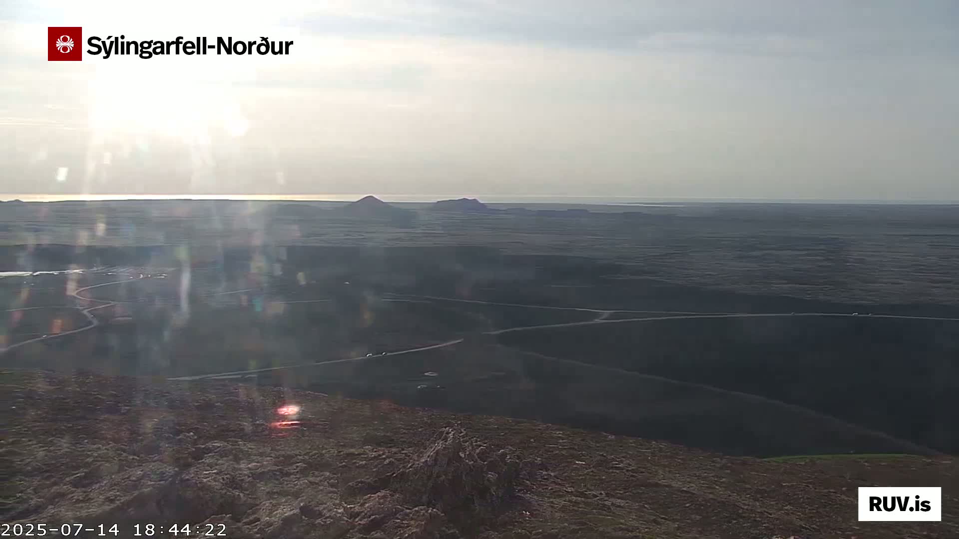 Sýlingarfell Tuya Volcano towards North PTZ Live Cam - Grindavik, Grindavikurbaer (Grindavíkurbær), Southern Peninsula (Suðurnes), Iceland