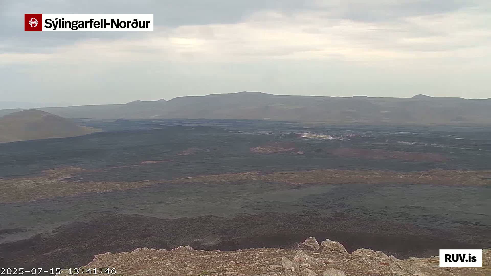 Sýlingarfell Tuya Volcano towards North PTZ Live Cam - Grindavik, Grindavikurbaer (Grindavíkurbær), Southern Peninsula (Suðurnes), Iceland