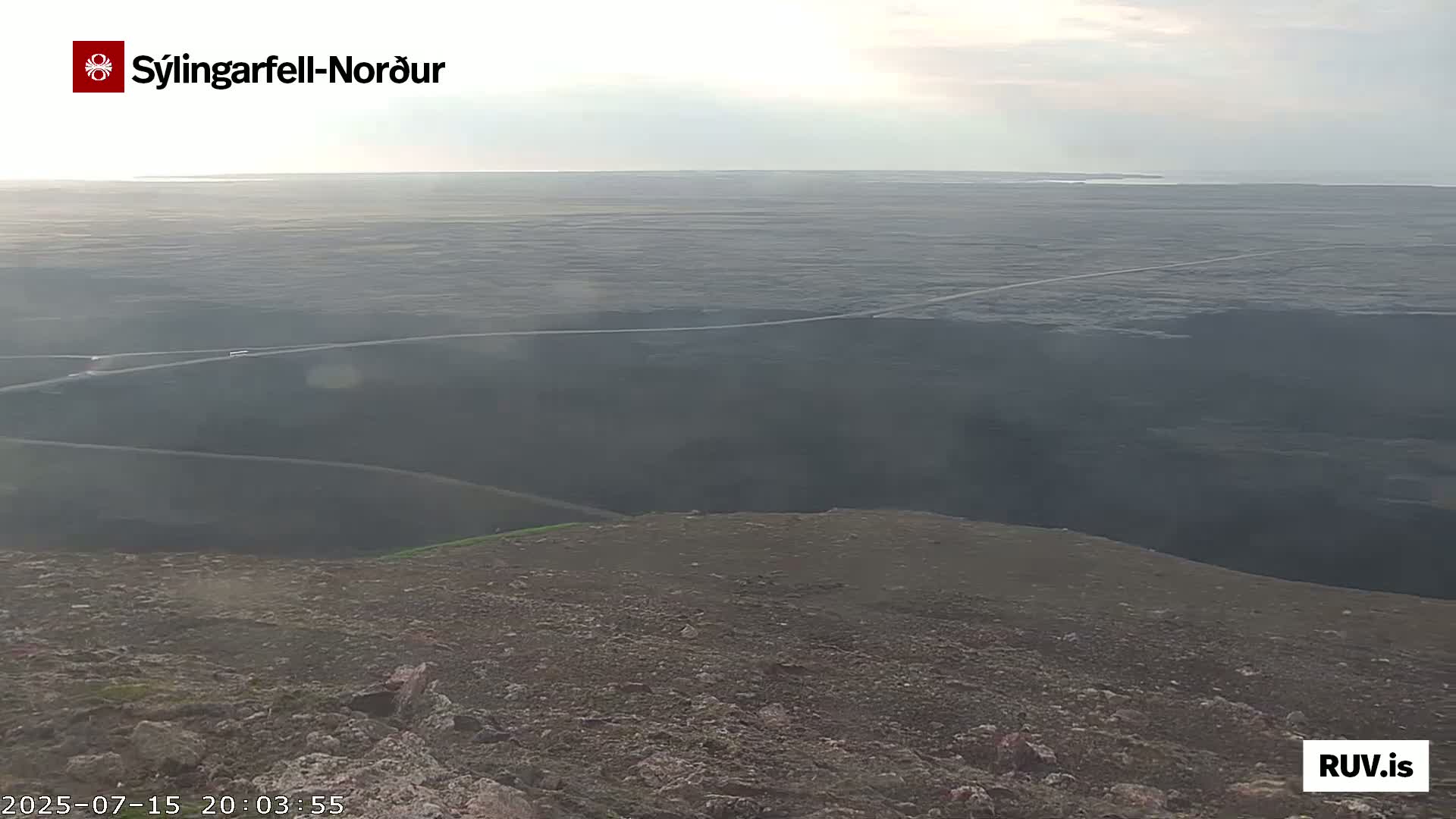 Sýlingarfell Tuya Volcano towards North PTZ Live Cam - Grindavik, Grindavikurbaer (Grindavíkurbær), Southern Peninsula (Suðurnes), Iceland