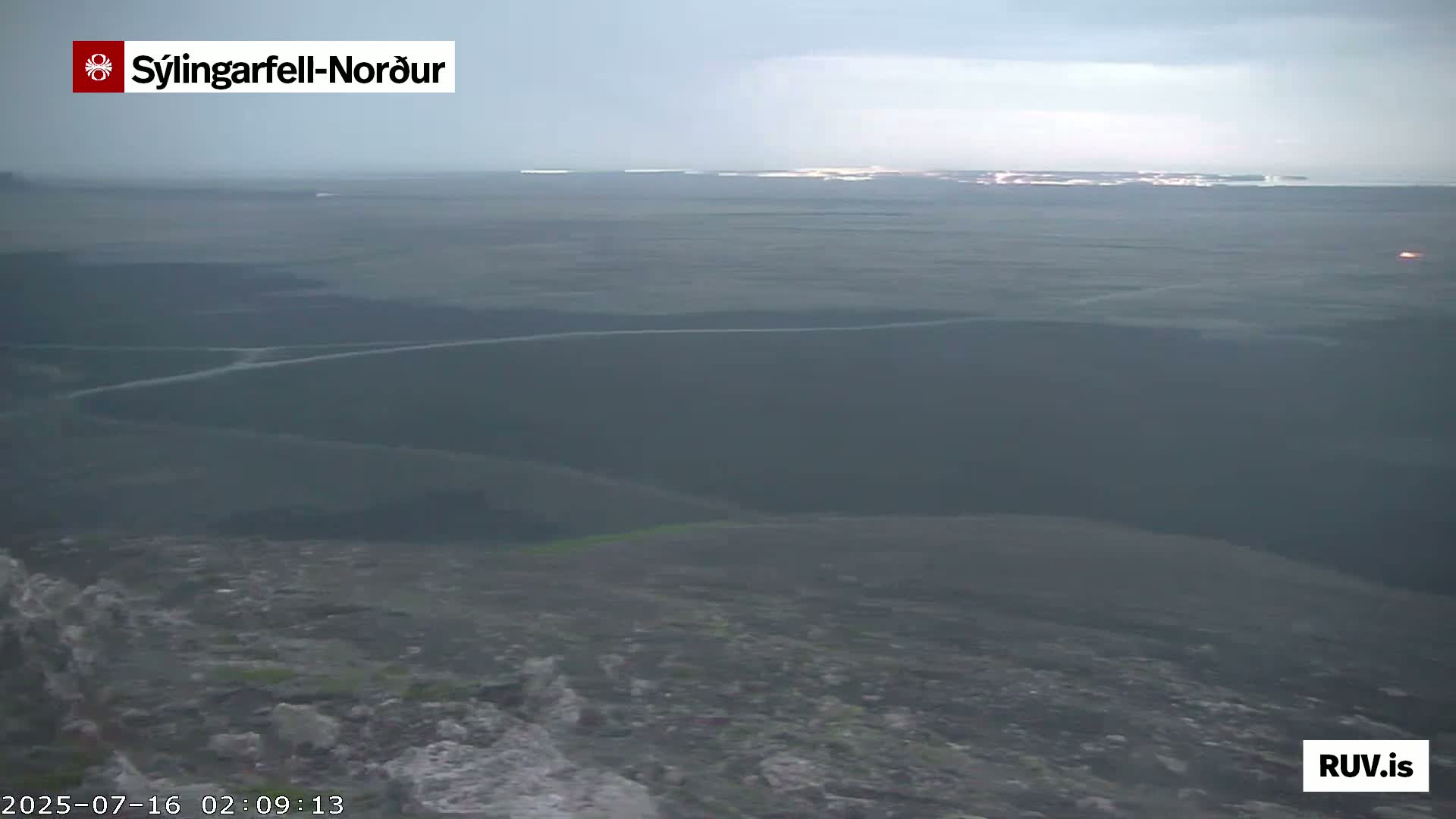 Sýlingarfell Tuya Volcano towards North PTZ Live Cam - Grindavik, Grindavikurbaer (Grindavíkurbær), Southern Peninsula (Suðurnes), Iceland