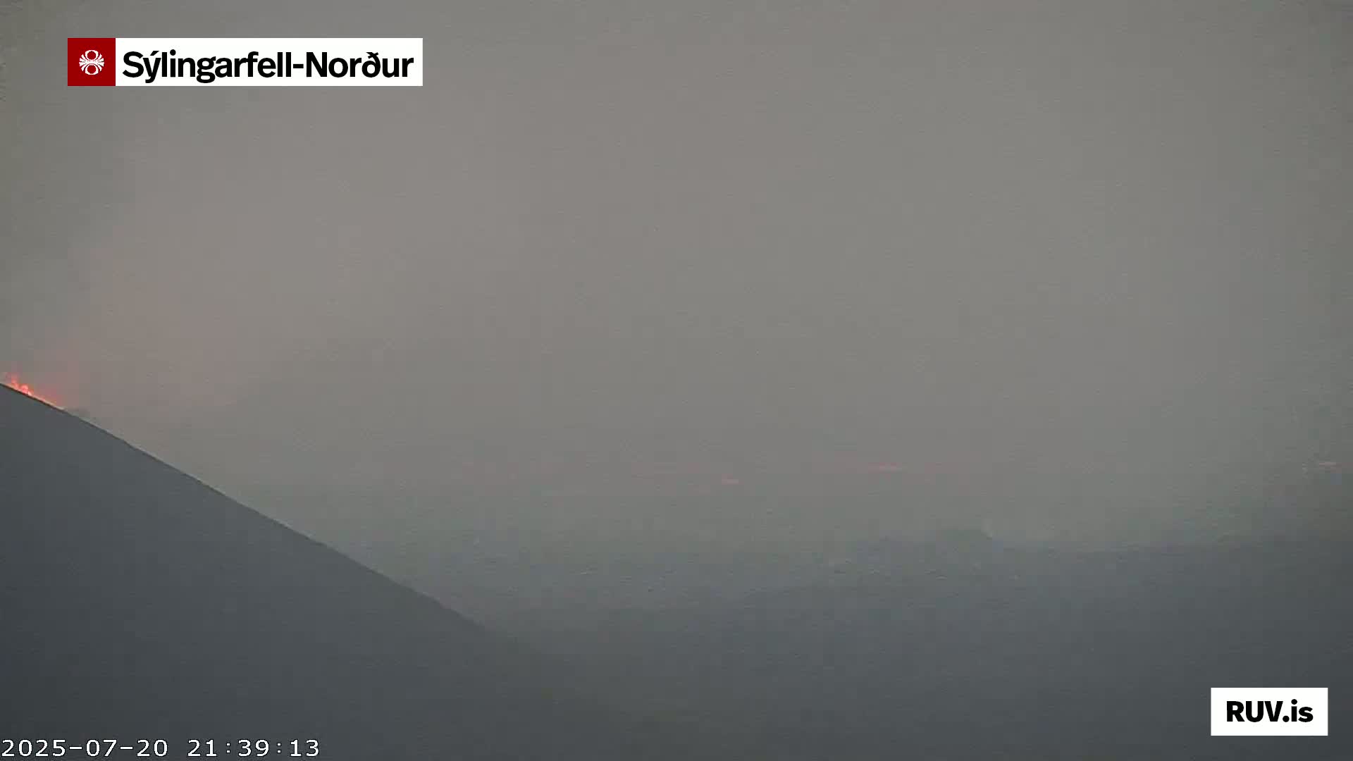 Sýlingarfell Tuya Volcano towards North PTZ Live Cam - Grindavik, Grindavikurbaer (Grindavíkurbær), Southern Peninsula (Suðurnes), Iceland