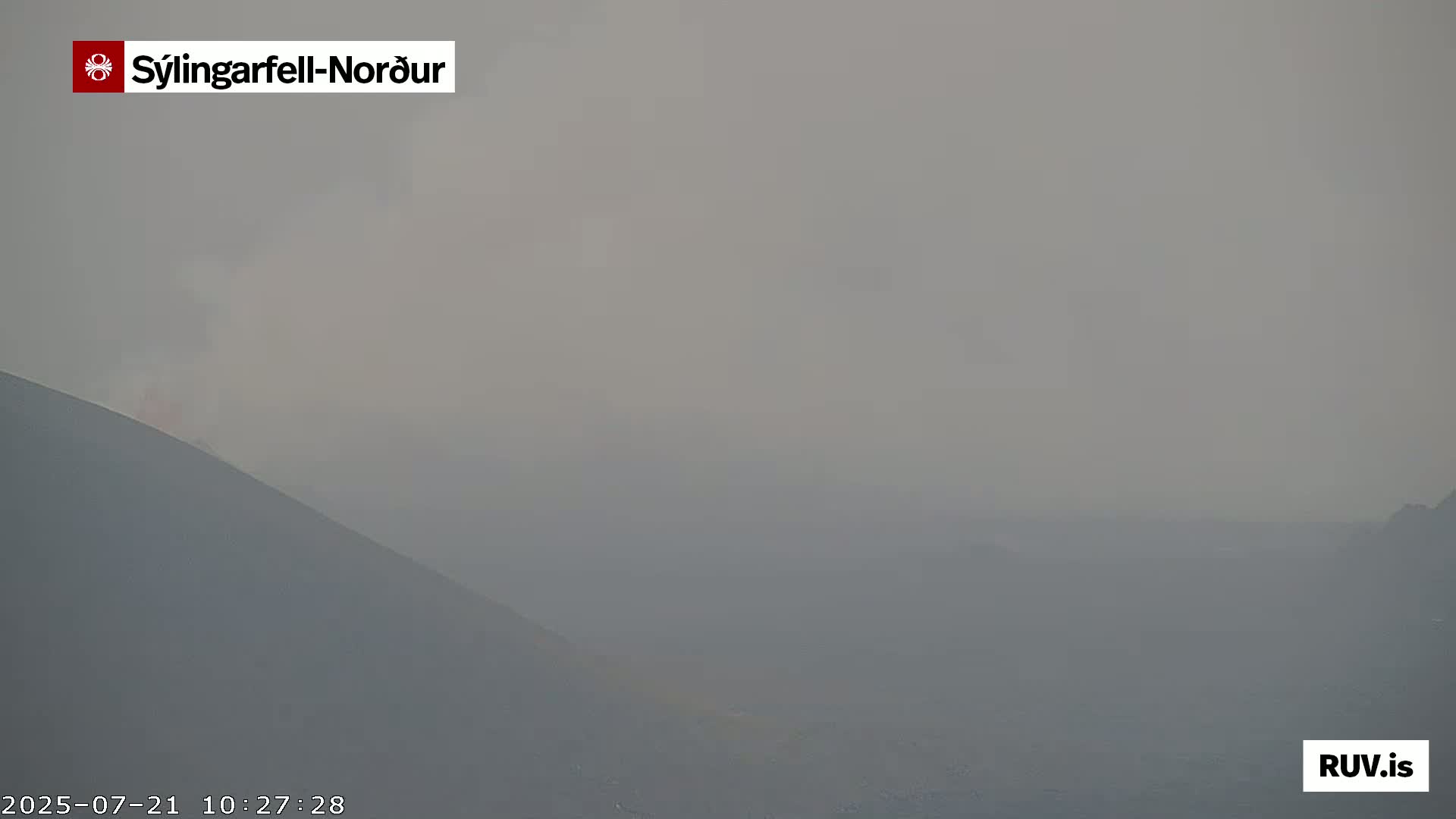 Sýlingarfell Tuya Volcano towards North PTZ Live Cam - Grindavik, Grindavikurbaer (Grindavíkurbær), Southern Peninsula (Suðurnes), Iceland