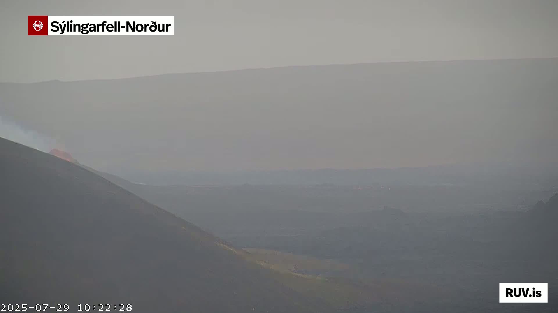 Sýlingarfell Tuya Volcano towards North PTZ Live Cam - Grindavik, Grindavikurbaer (Grindavíkurbær), Southern Peninsula (Suðurnes), Iceland