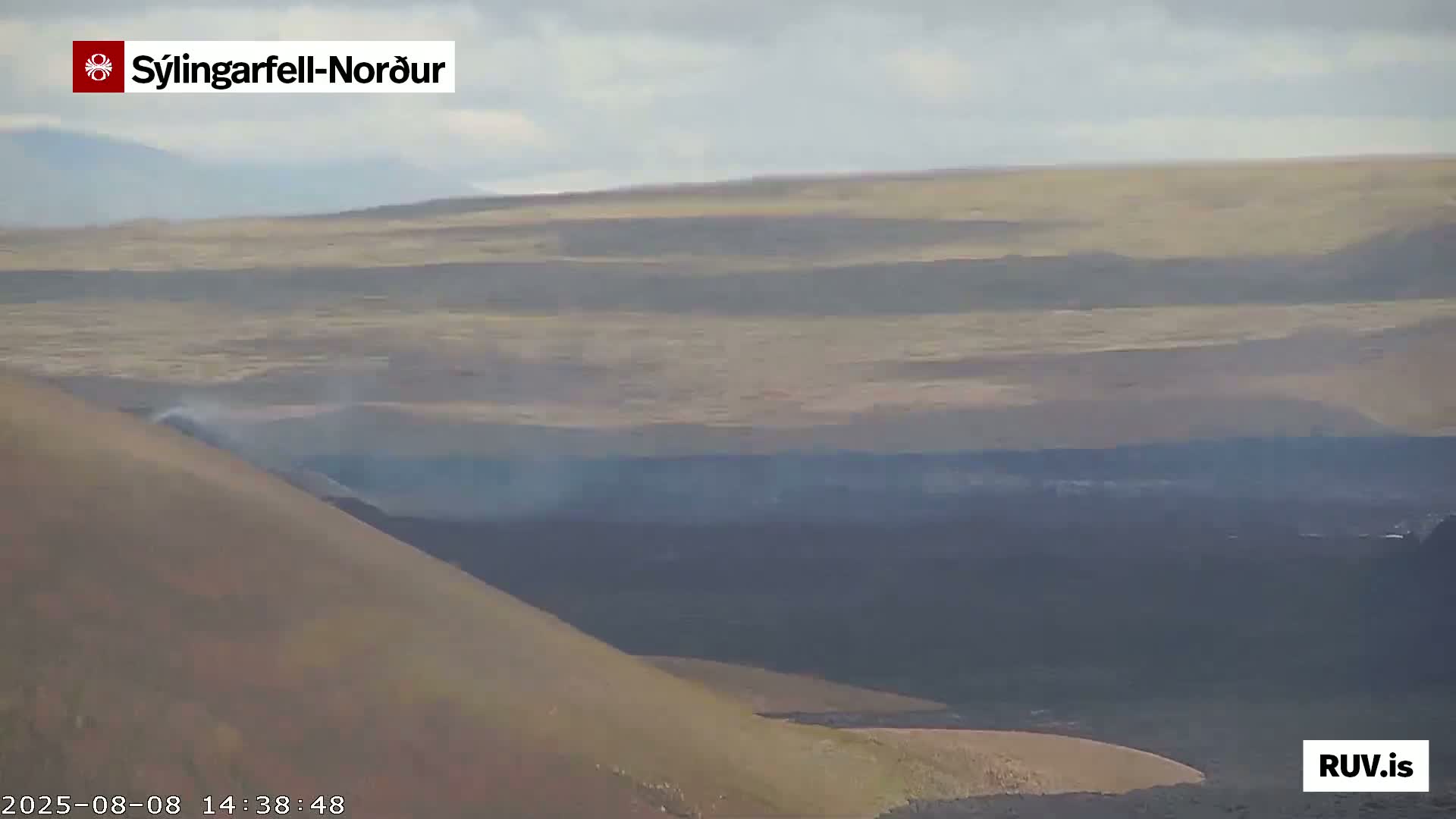 Sýlingarfell Tuya Volcano towards North PTZ Live Cam - Grindavik, Grindavikurbaer (Grindavíkurbær), Southern Peninsula (Suðurnes), Iceland