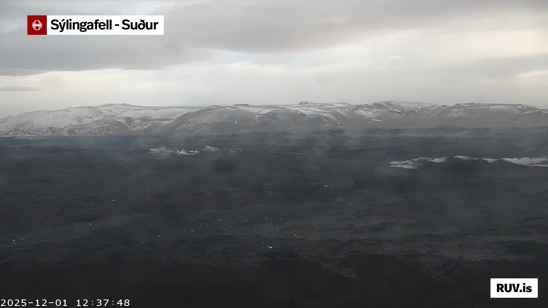 Sýlingarfell Tuya Volcano towards North PTZ Live Cam - Grindavik, Grindavikurbaer (Grindavíkurbær), Southern Peninsula (Suðurnes), Iceland