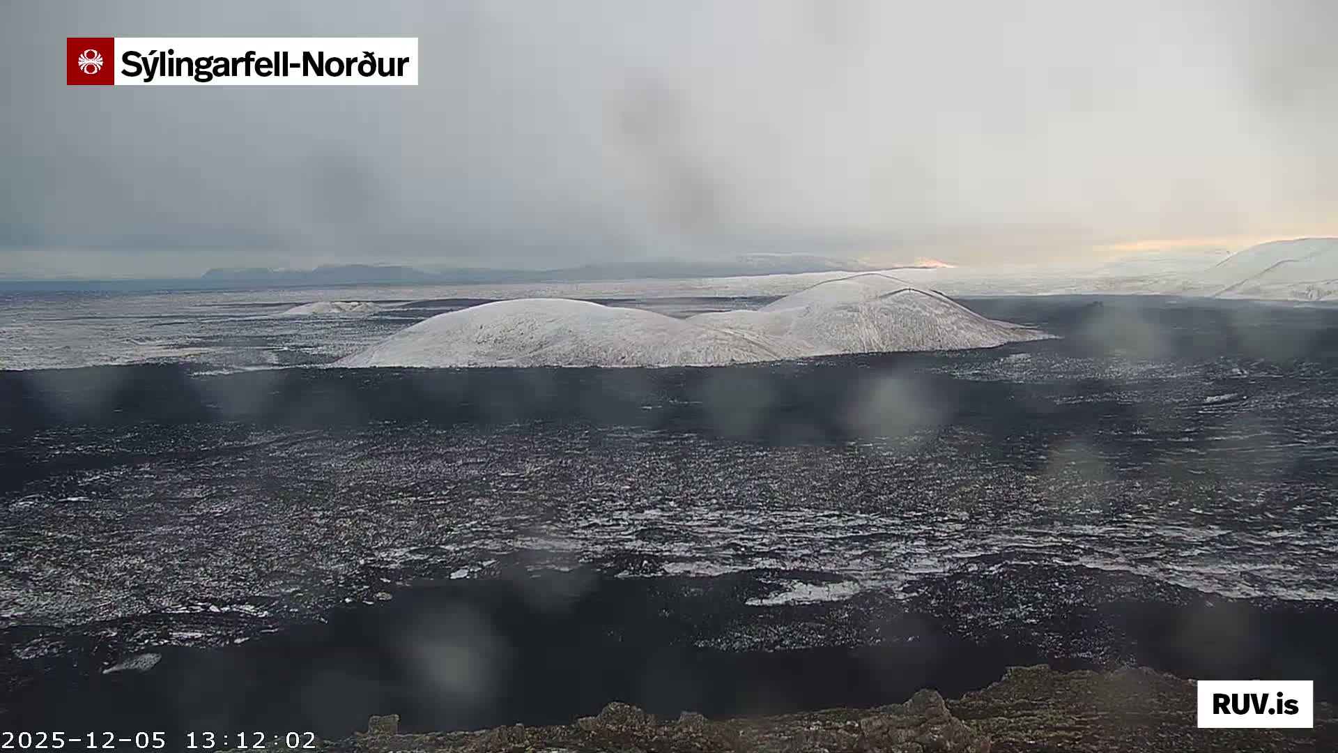 Sýlingarfell Tuya Volcano towards North PTZ Live Cam - Grindavik, Grindavikurbaer (Grindavíkurbær), Southern Peninsula (Suðurnes), Iceland