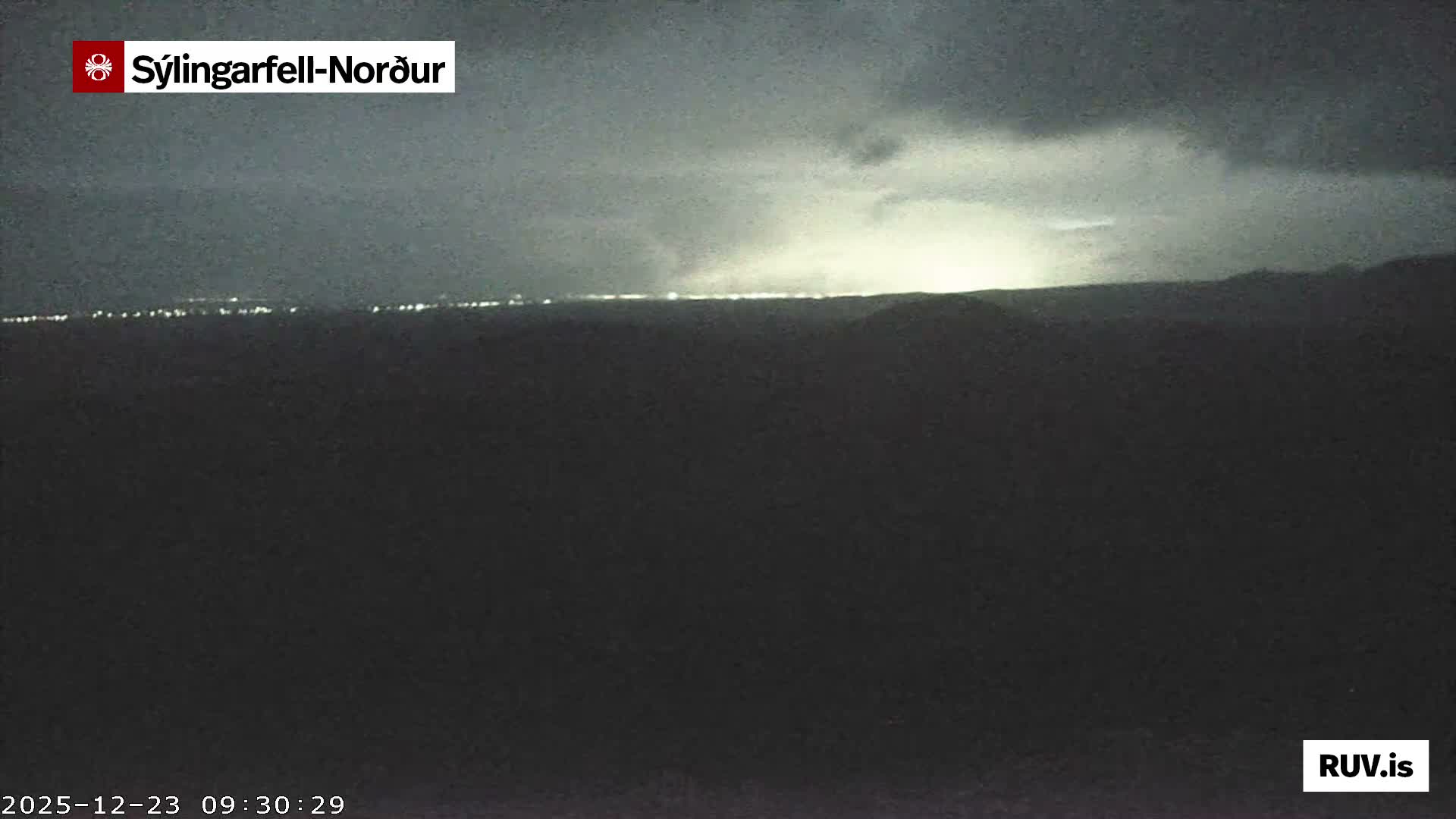 Sýlingarfell Tuya Volcano towards North PTZ Live Cam - Grindavik, Grindavikurbaer (Grindavíkurbær), Southern Peninsula (Suðurnes), Iceland