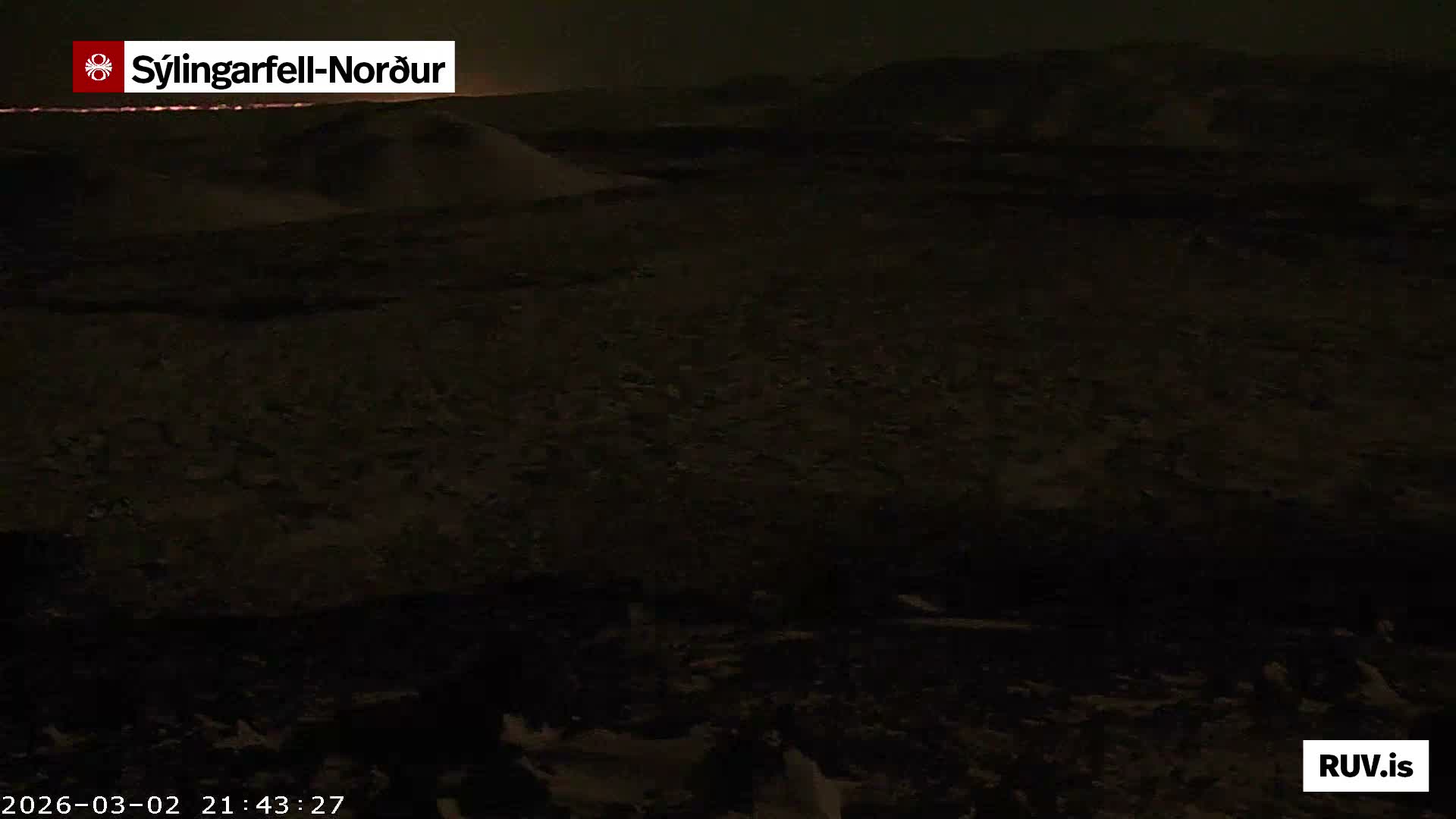 Sýlingarfell Tuya Volcano towards North PTZ Live Cam - Grindavik, Grindavikurbaer (Grindavíkurbær), Southern Peninsula (Suðurnes), Iceland