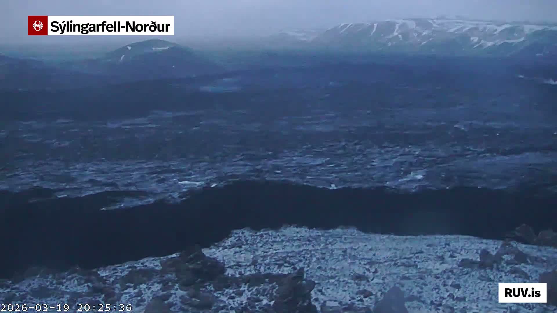 Sýlingarfell Tuya Volcano towards North PTZ Live Cam - Grindavik, Grindavikurbaer (Grindavíkurbær), Southern Peninsula (Suðurnes), Iceland