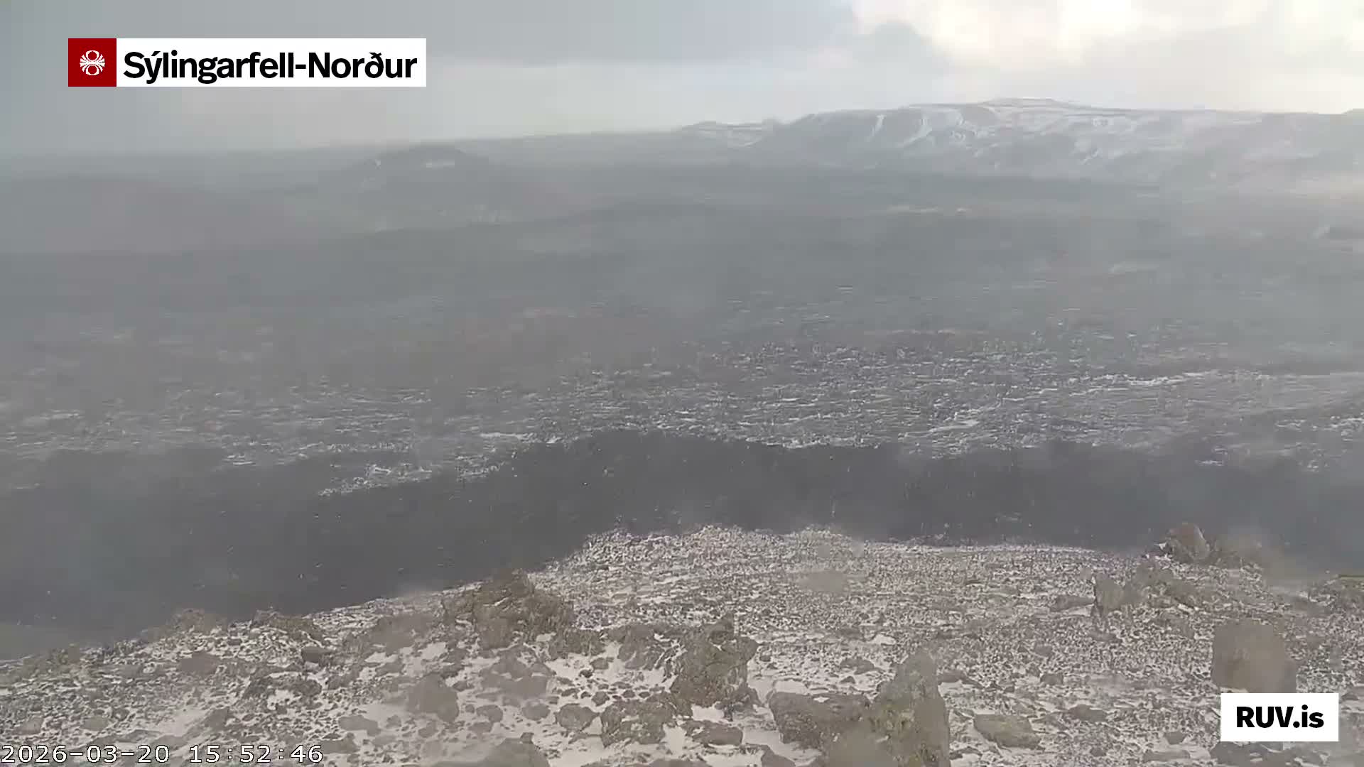 Sýlingarfell Tuya Volcano towards North PTZ Live Cam - Grindavik, Grindavikurbaer (Grindavíkurbær), Southern Peninsula (Suðurnes), Iceland