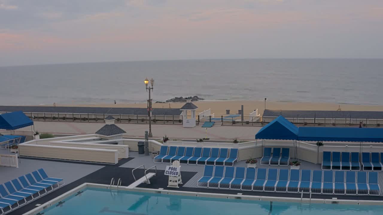Long Branch Beach towards Northeast from Promenade Beach Club Live Cam - Long Branch, Monmouth, New Jersey, USA
