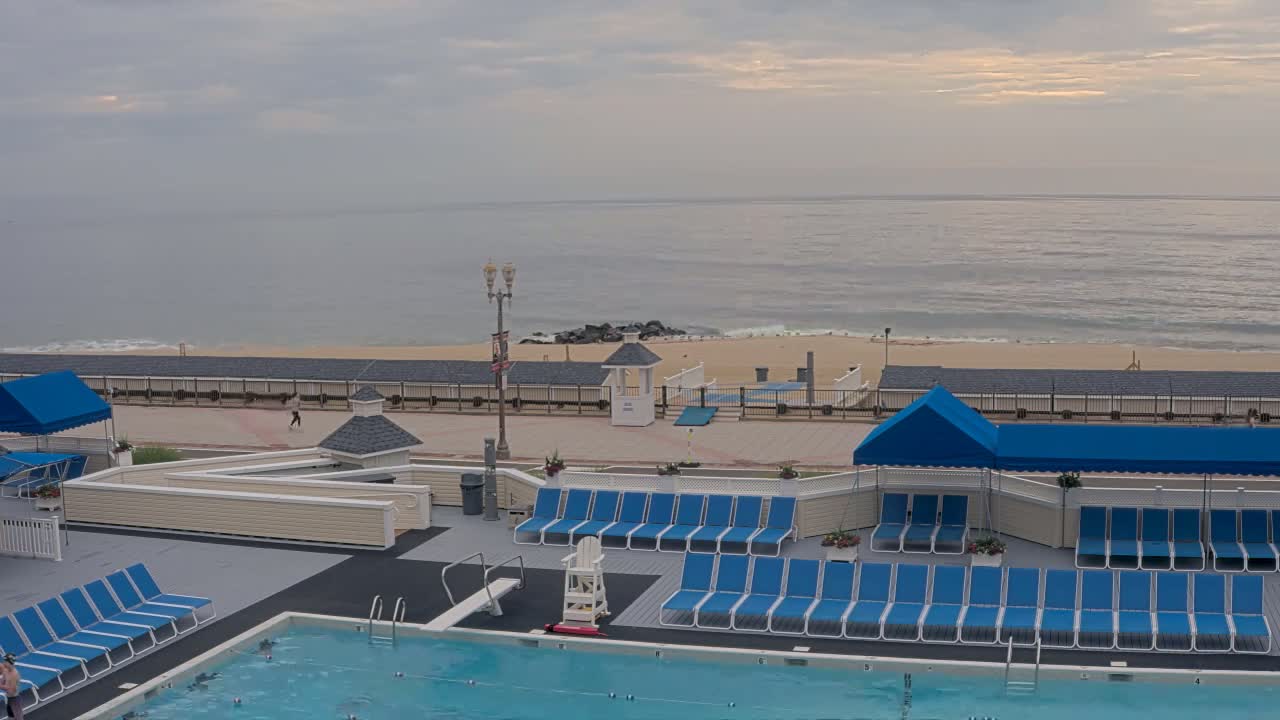 Long Branch Beach towards Northeast from Promenade Beach Club Live Cam - Long Branch, Monmouth, New Jersey, USA