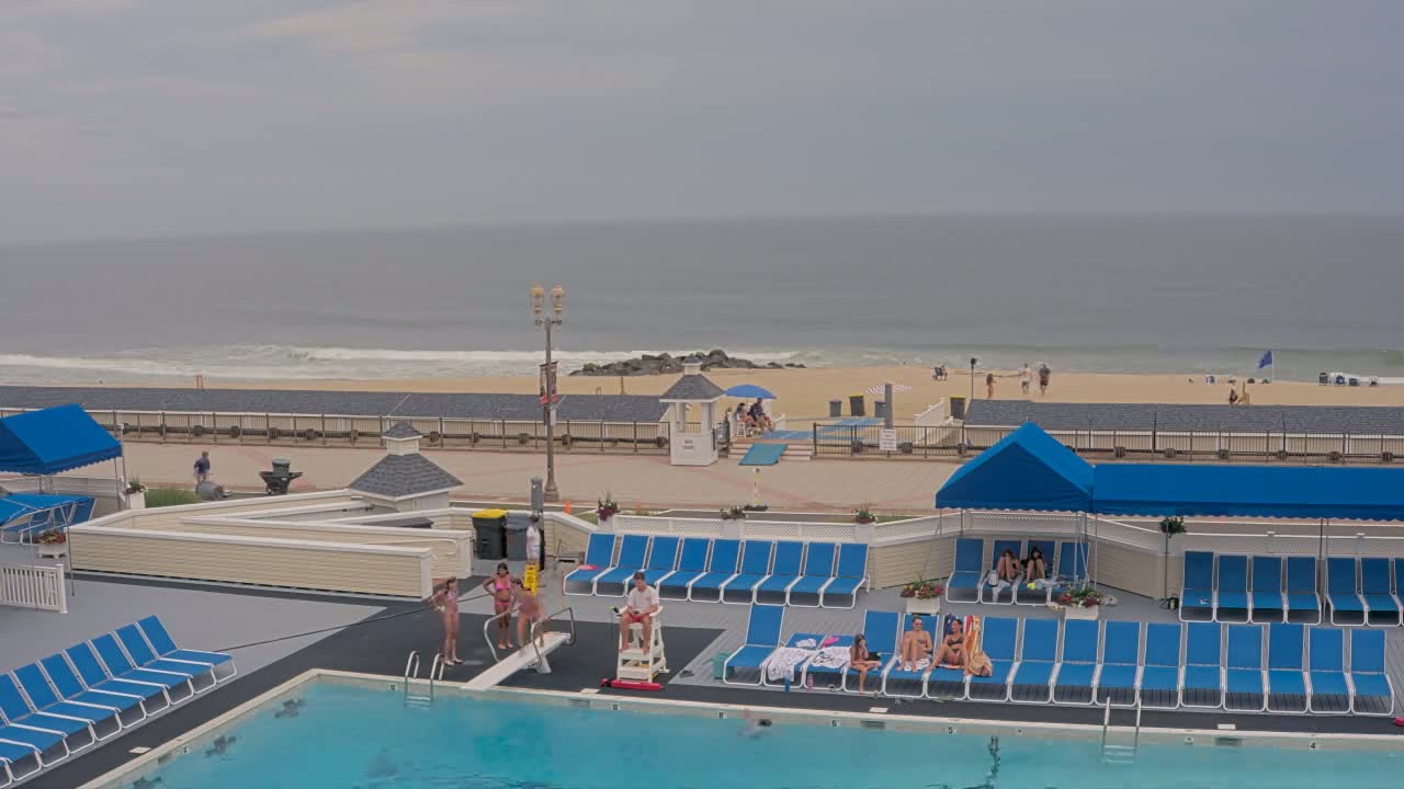 Long Branch Beach towards Northeast from Promenade Beach Club Live Cam - Long Branch, Monmouth, New Jersey, USA