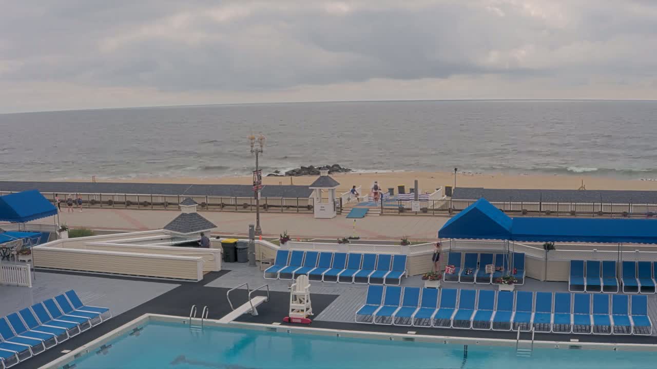 Long Branch Beach towards Northeast from Promenade Beach Club Live Cam - Long Branch, Monmouth, New Jersey, USA