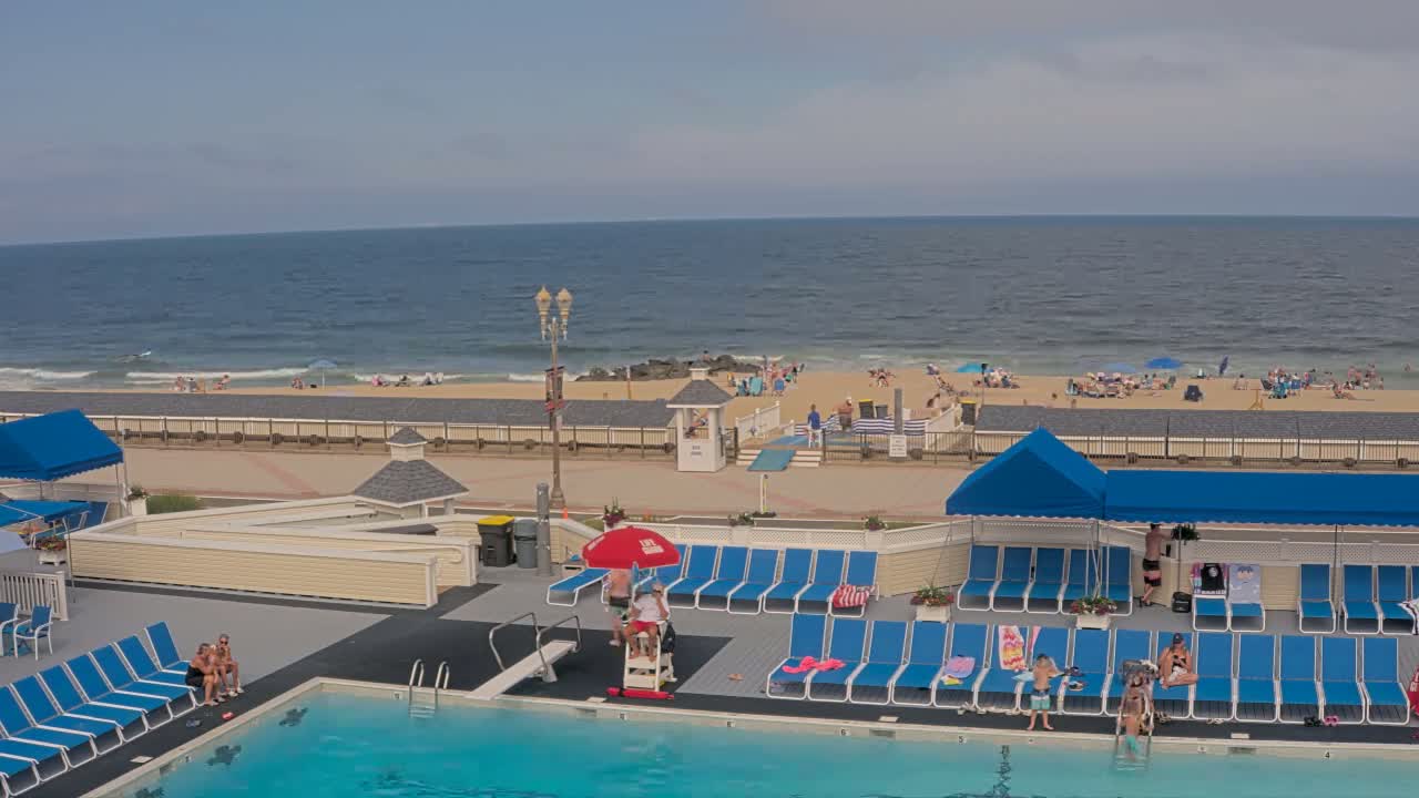 Long Branch Beach towards Northeast from Promenade Beach Club Live Cam - Long Branch, Monmouth, New Jersey, USA