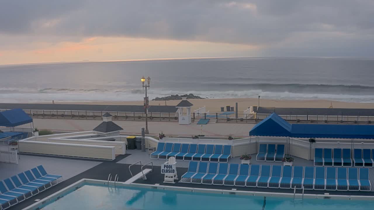 Long Branch Beach towards Northeast from Promenade Beach Club Live Cam - Long Branch, Monmouth, New Jersey, USA