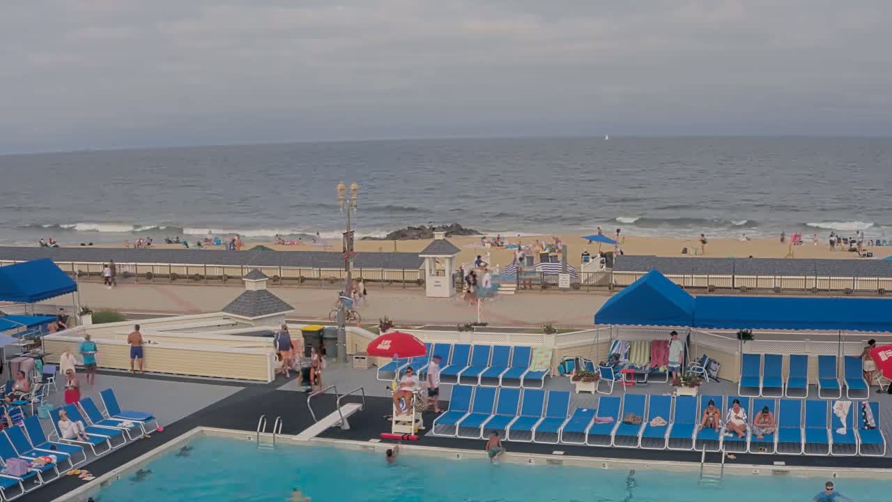 Long Branch Beach towards Northeast from Promenade Beach Club Live Cam - Long Branch, Monmouth, New Jersey, USA