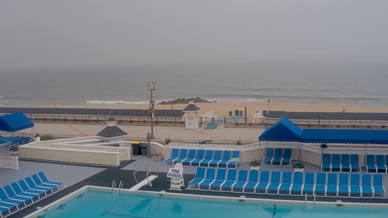 Long Branch Beach towards Northeast from Promenade Beach Club Live Cam - Long Branch, Monmouth, New Jersey, USA