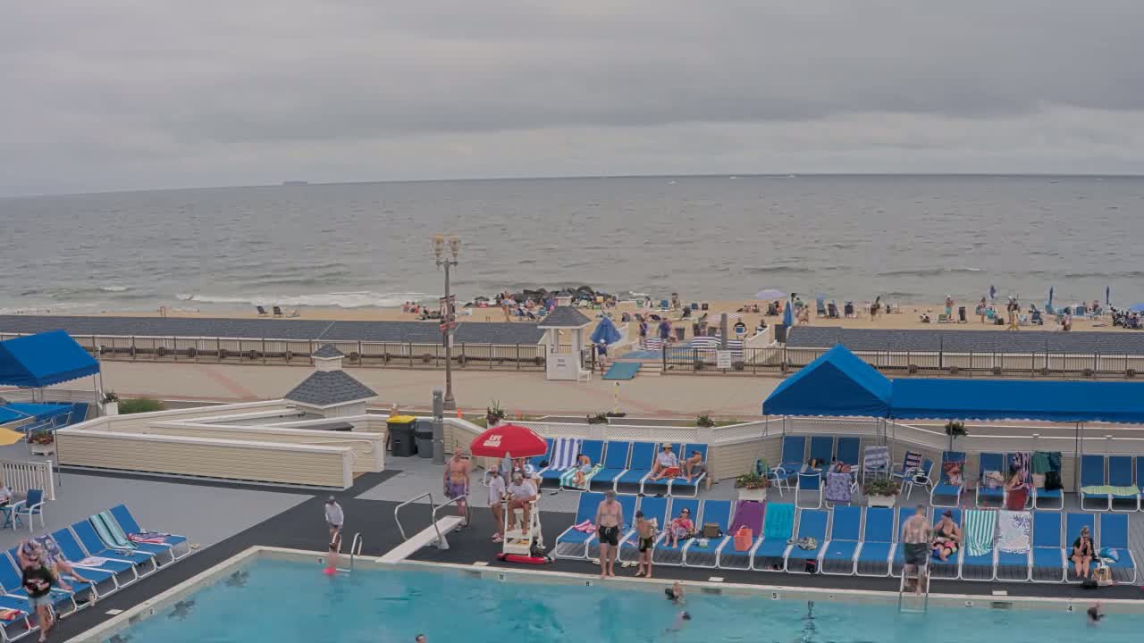 Long Branch Beach towards Northeast from Promenade Beach Club Live Cam - Long Branch, Monmouth, New Jersey, USA