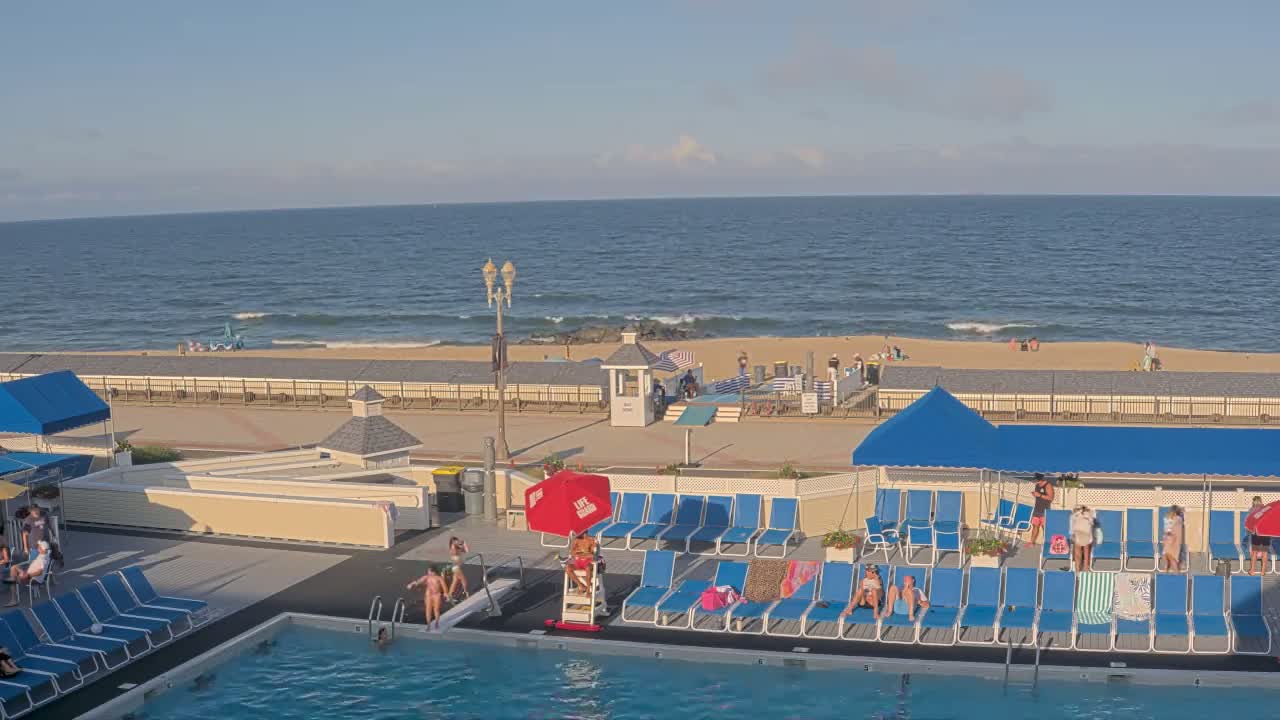 Long Branch Beach towards Northeast from Promenade Beach Club Live Cam - Long Branch, Monmouth, New Jersey, USA