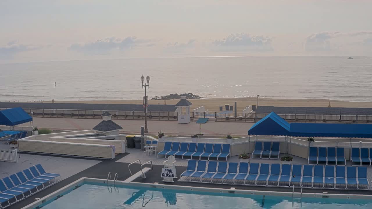 Long Branch Beach towards Northeast from Promenade Beach Club Live Cam - Long Branch, Monmouth, New Jersey, USA