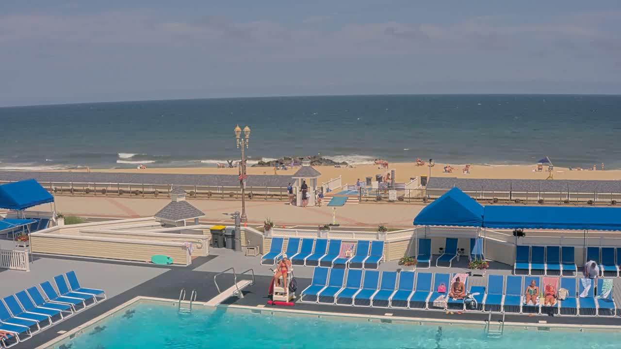Long Branch Beach towards Northeast from Promenade Beach Club Live Cam - Long Branch, Monmouth, New Jersey, USA