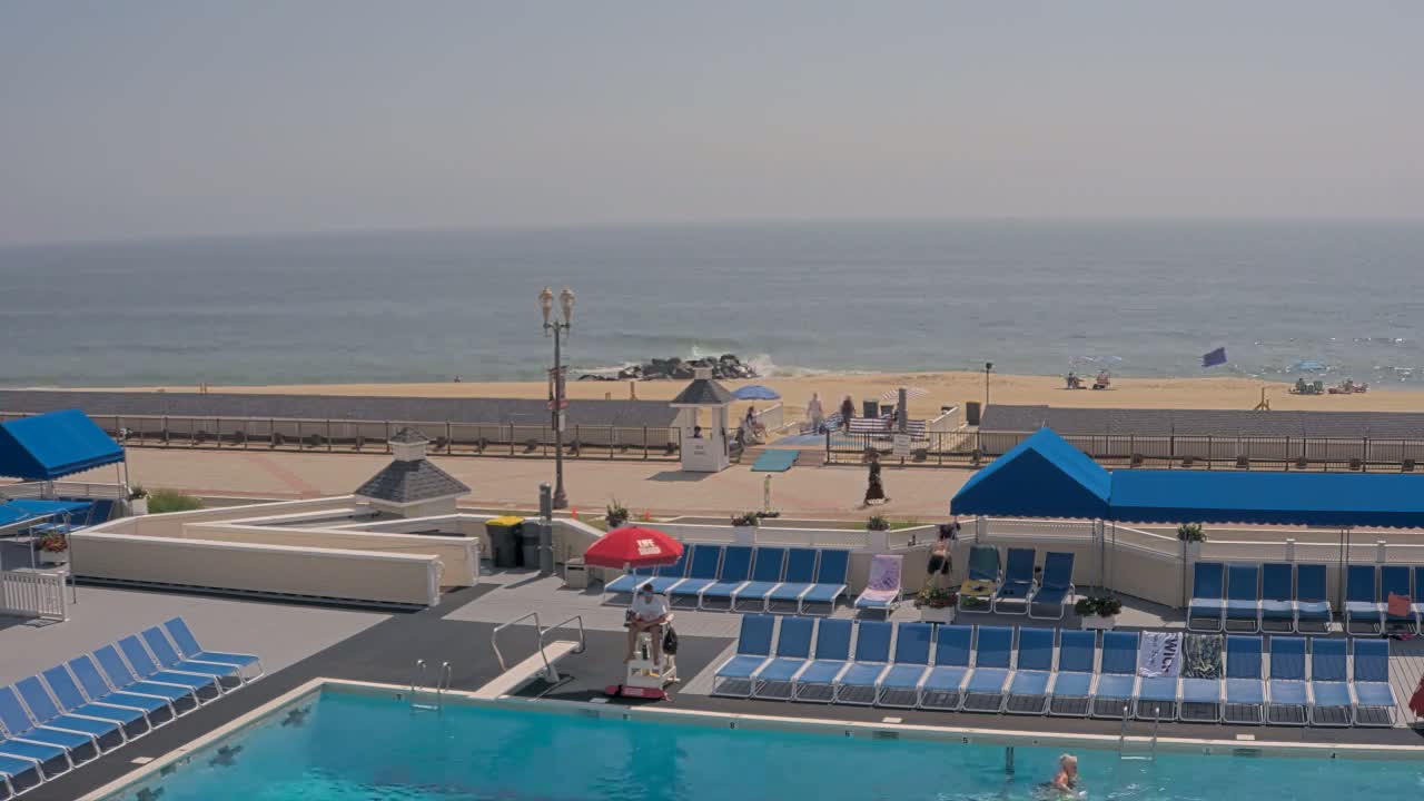 Long Branch Beach towards Northeast from Promenade Beach Club Live Cam - Long Branch, Monmouth, New Jersey, USA