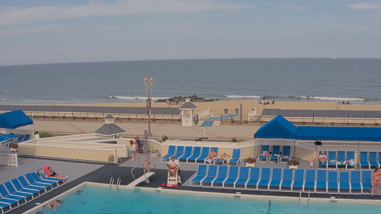 Long Branch Beach towards Northeast from Promenade Beach Club Live Cam - Long Branch, Monmouth, New Jersey, USA