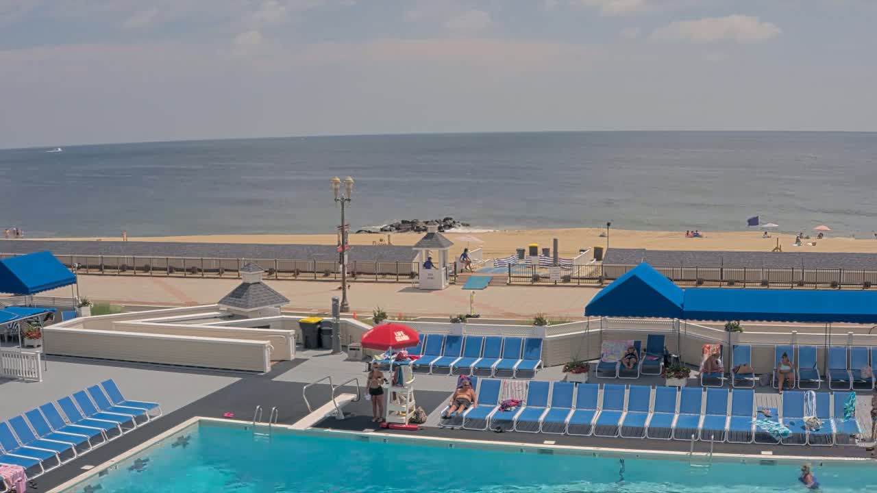 Long Branch Beach towards Northeast from Promenade Beach Club Live Cam - Long Branch, Monmouth, New Jersey, USA