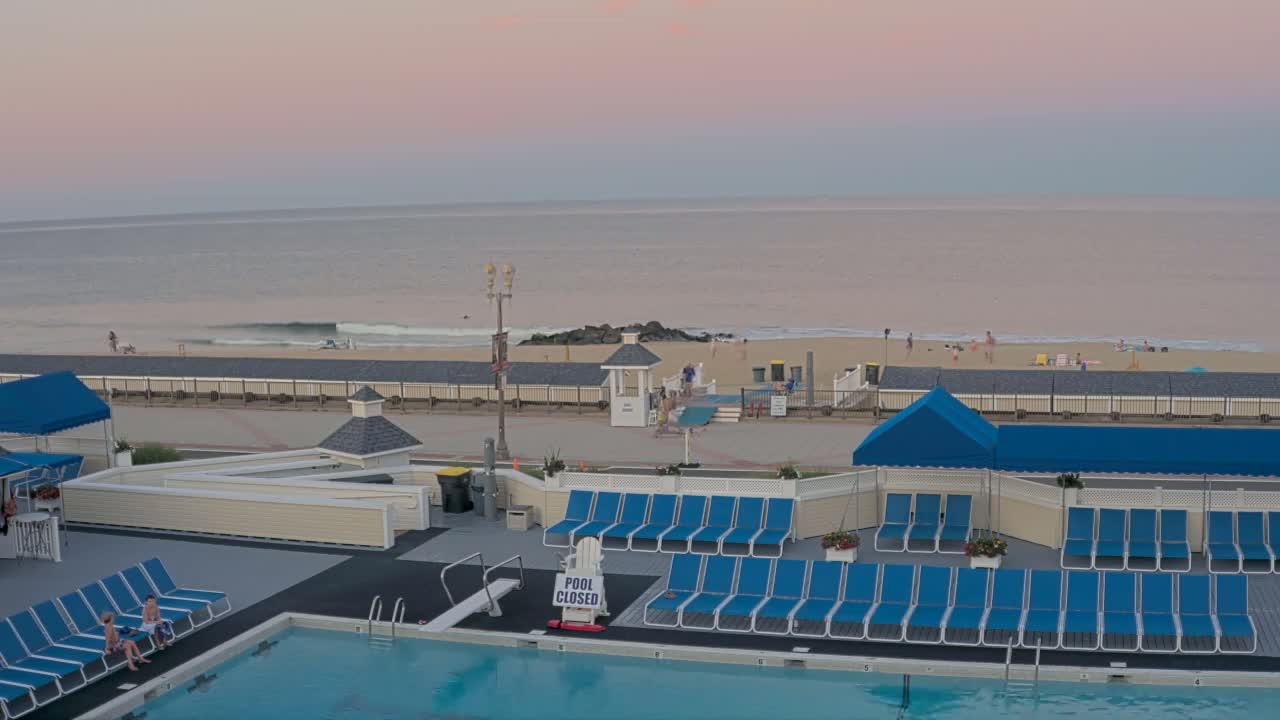 Long Branch Beach towards Northeast from Promenade Beach Club Live Cam - Long Branch, Monmouth, New Jersey, USA