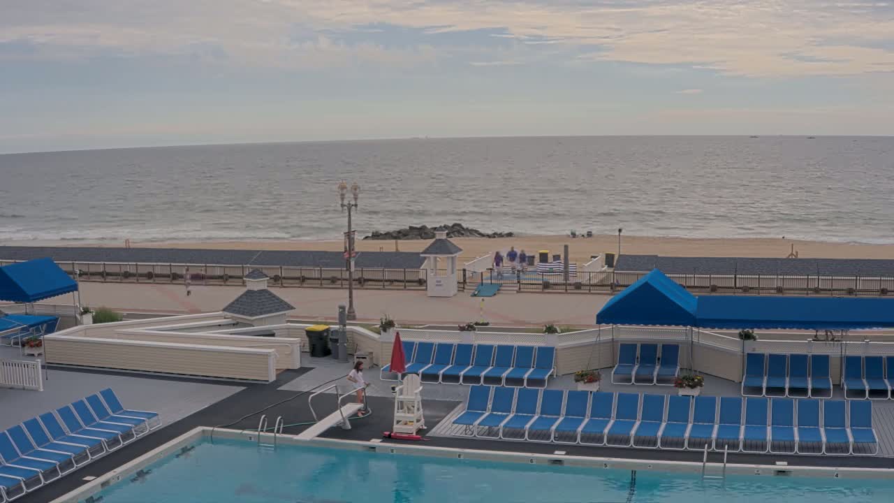 Long Branch Beach towards Northeast from Promenade Beach Club Live Cam - Long Branch, Monmouth, New Jersey, USA