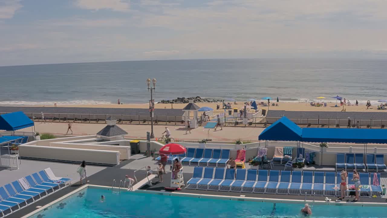 Long Branch Beach towards Northeast from Promenade Beach Club Live Cam - Long Branch, Monmouth, New Jersey, USA