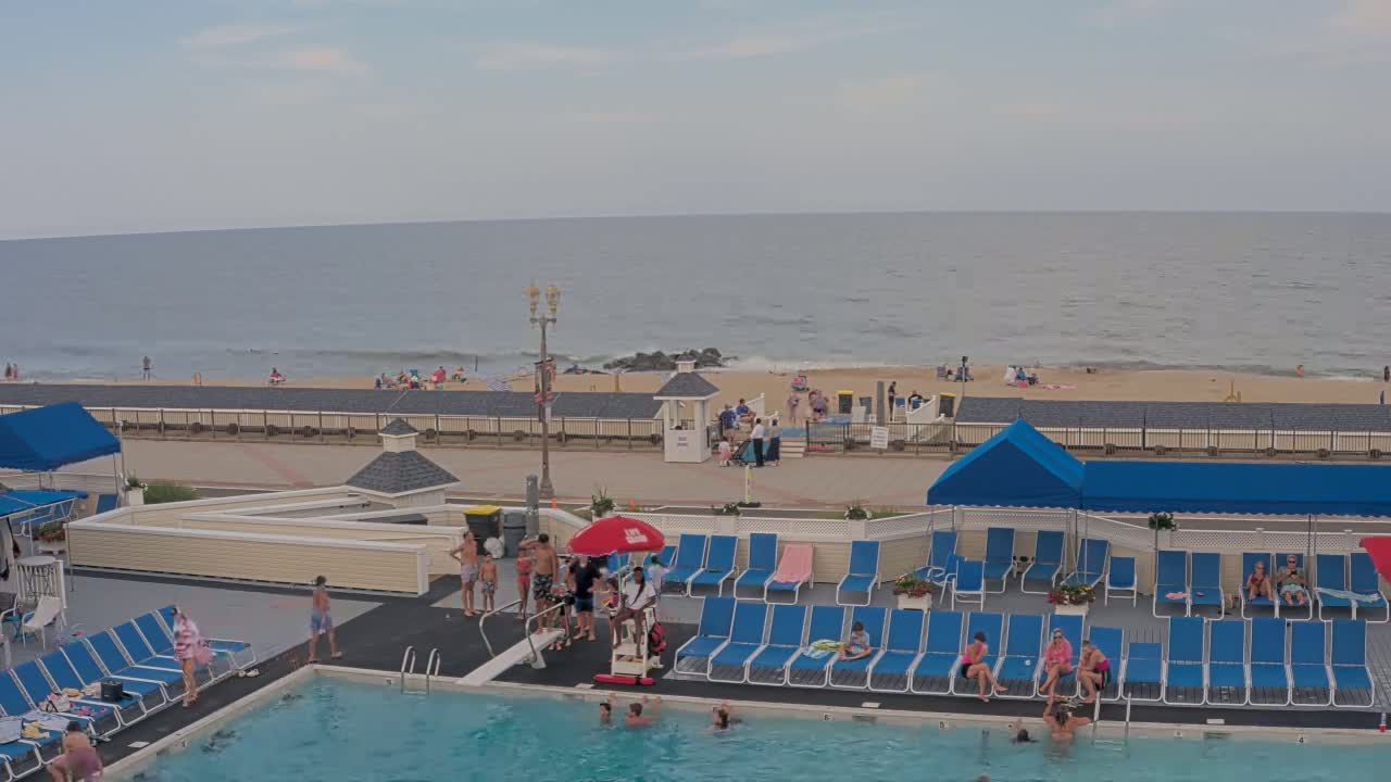 Long Branch Beach towards Northeast from Promenade Beach Club Live Cam - Long Branch, Monmouth, New Jersey, USA