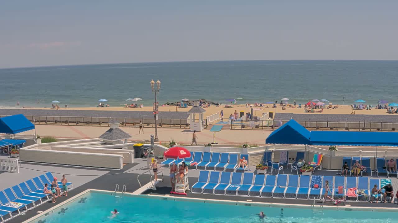 Long Branch Beach towards Northeast from Promenade Beach Club Live Cam - Long Branch, Monmouth, New Jersey, USA