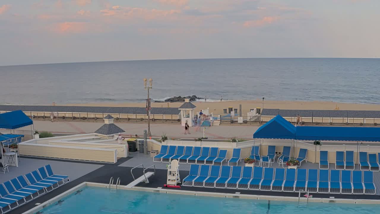 Long Branch Beach towards Northeast from Promenade Beach Club Live Cam - Long Branch, Monmouth, New Jersey, USA
