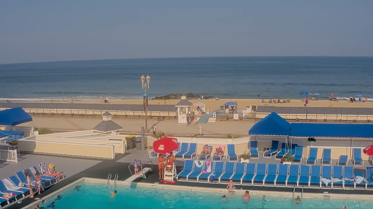 Long Branch Beach towards Northeast from Promenade Beach Club Live Cam - Long Branch, Monmouth, New Jersey, USA