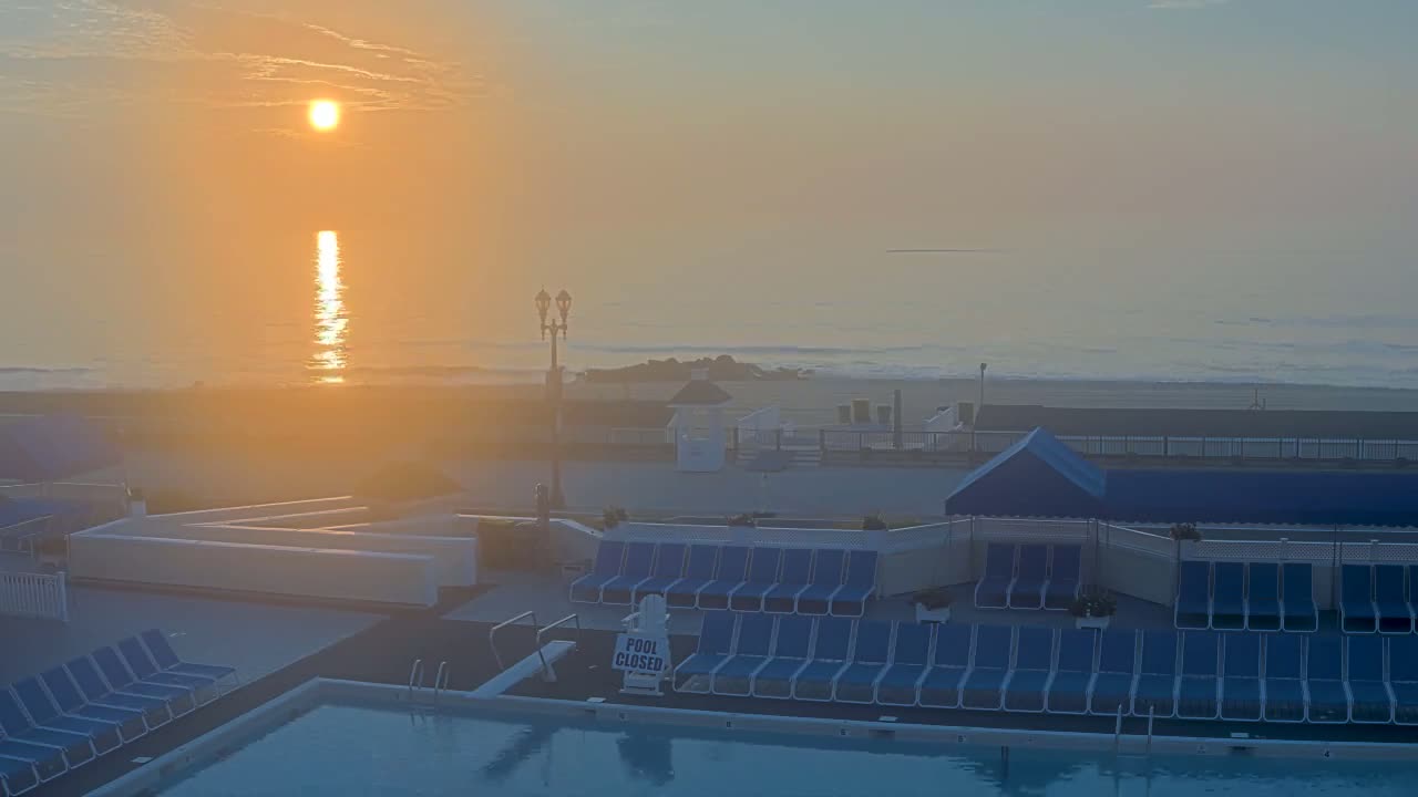 Long Branch Beach towards Northeast from Promenade Beach Club Live Cam - Long Branch, Monmouth, New Jersey, USA