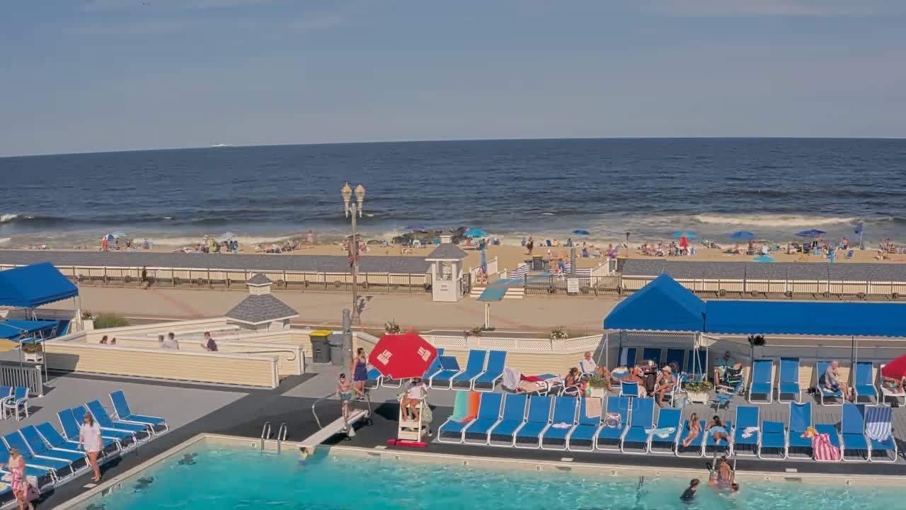 Long Branch Beach towards Northeast from Promenade Beach Club Live Cam - Long Branch, Monmouth, New Jersey, USA