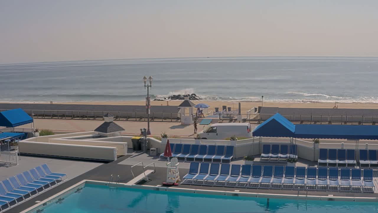 Long Branch Beach towards Northeast from Promenade Beach Club Live Cam - Long Branch, Monmouth, New Jersey, USA