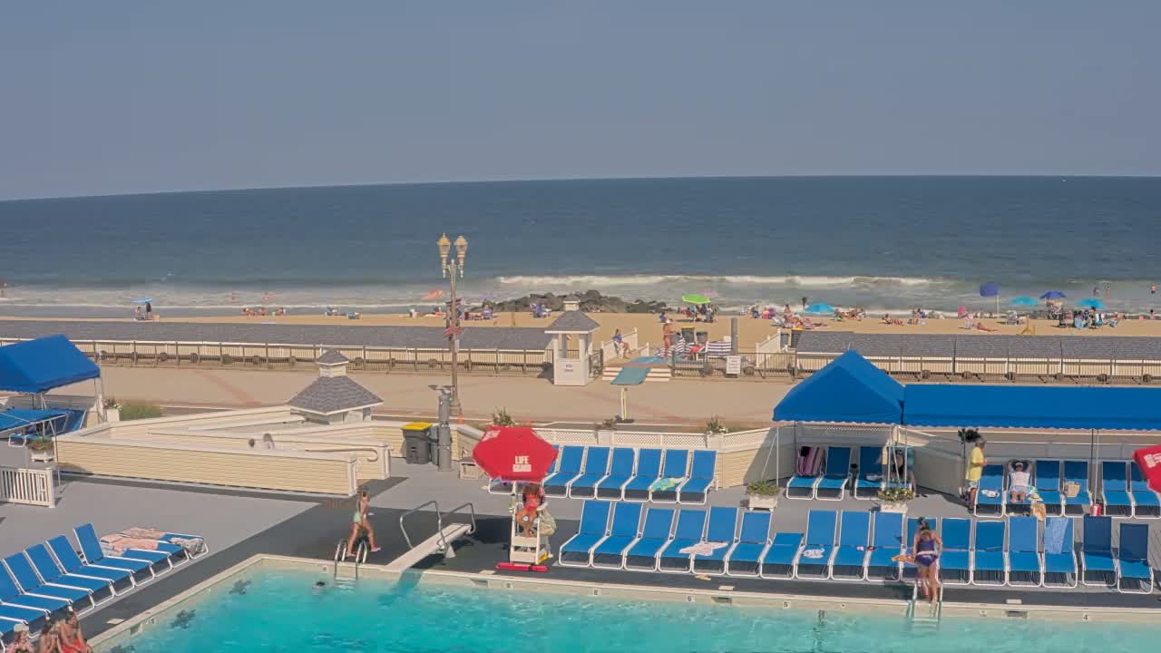 Long Branch Beach towards Northeast from Promenade Beach Club Live Cam - Long Branch, Monmouth, New Jersey, USA