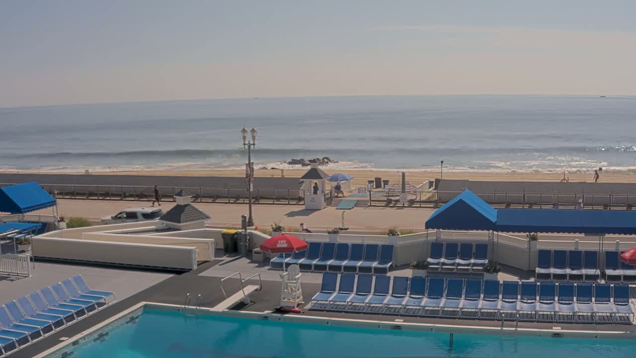 Long Branch Beach towards Northeast from Promenade Beach Club Live Cam - Long Branch, Monmouth, New Jersey, USA