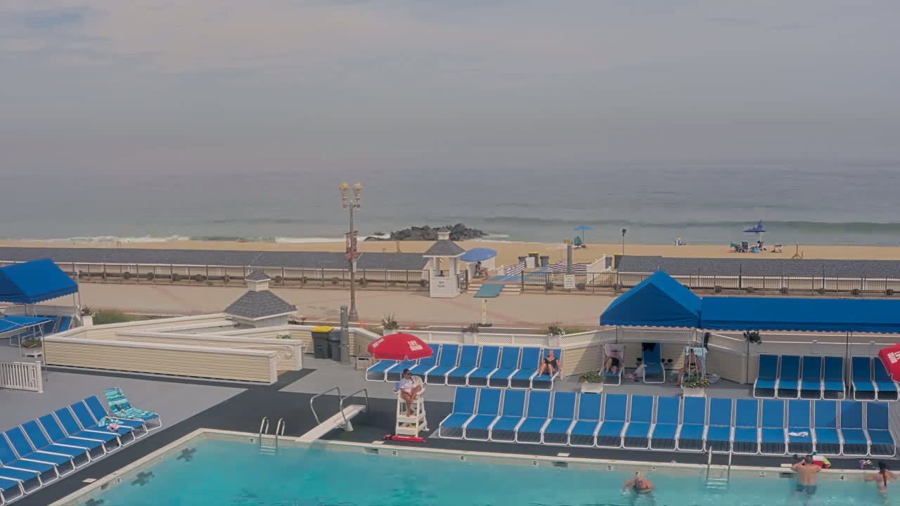 Long Branch Beach towards Northeast from Promenade Beach Club Live Cam - Long Branch, Monmouth, New Jersey, USA