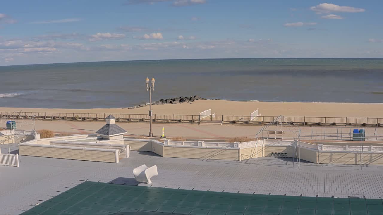 Long Branch Beach towards Northeast from Promenade Beach Club Live Cam - Long Branch, Monmouth, New Jersey, USA